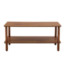 Modern 2 Tier Coffee Table With Open Storage Shelf For Living Room by HouseOfZazla