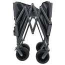 3-in-1 Convertible Folding Wagon Cart with Bench Seat & Storage