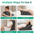 27° Ergonomic Memory Foam Support Pillow for Couples - Grey