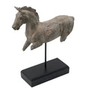 14x4.5x17' Antique Horse Statue On Stand by HouseOfZazla