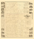 Vintage Map of Clinton County, Michigan 1864