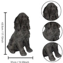 20'' Antique Finish Realistic Sitting Cocker Spaniel Dog Statue