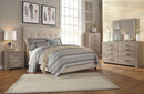 Culverbach - 5 Pc. - Dresser, Mirror, Queen Upholstered Bed, 2 Nightstands - Gray by Unique Piece Furniture