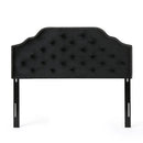 Charismatic Queen Size Headboard with Button Tufting and Nailhead Trim