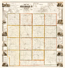 Vintage Map of Hillsdale County, Michigan 1857