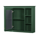 Wall Mounted Medicine Cabinet With Mirror, Storage Cabinet Featuring 6 Open Shelves And Adjustable Interior by HouseOfZazla