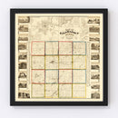 Vintage Map of Kalamazoo County, Michigan 1861