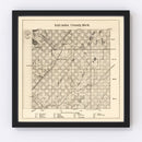 Vintage Map of Kalkaska County, Michigan 1878