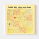 Vintage Map of Kalkaska County, Michigan 1898