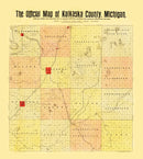 Vintage Map of Kalkaska County, Michigan 1898