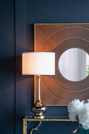 D15x29 Table Lamp with Glass Drum Shade