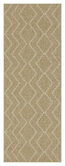 Earth GC_NTL1011 Jute/White 5 ft. 3 in. x 7 ft. 3 in. Indoor/Outdoor Area Rug