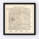 Vintage Map of Missaukee County, Michigan 1878