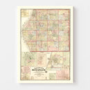 Vintage Map of Oceana County, Michigan 1876