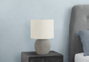Lighting, Table Lamp, Concrete, Contemporary - Gray / Cream by HouseOfZazla