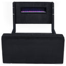 Tisdall California King Flame Visualizer TV Bed Black