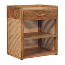 Larissa - T Bar Open Bedside Table - Oak by Unique Piece Furniture