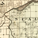 Vintage Map of Saginaw County, Michigan 1890