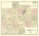 Vintage Map of Saginaw County, Michigan 1890