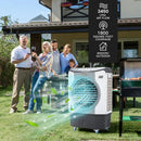 4-in-1 Industrial Evaporative Air Cooler Fan with 12 Gallon Tank and Wheels-Gray by LJGDeals