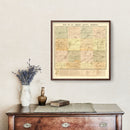 Vintage Map of St. Joseph County, Michigan 1897