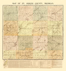 Vintage Map of St. Joseph County, Michigan 1897