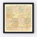 Vintage Map of St. Joseph County, Michigan 1897