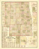 Vintage Map of Sanilac County, Michigan 1876
