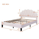 Upholstered Platform Bed With Flower Pattern Headboard by HouseOfZazla