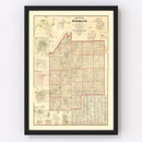 Vintage Map of Tuscola County, Michigan 1875