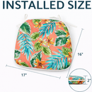 Outdoor Patio Chair Cushions Set of 4 - Bright Coral by HouseOfZazla