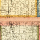 Vintage Map of Lenawee County, Michigan 1864
