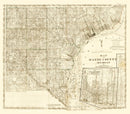 Vintage Map of Wayne County, Michigan 1855