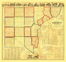 Vintage Map of Wayne County, Michigan 1860