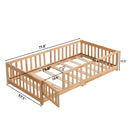 Solid Floor Bed With Door And Fence For Children by HouseOfZazla