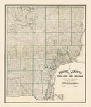 Vintage Map of Wayne County, Michigan 1894