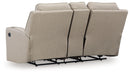 Lavenhorne - Dbl Rec Loveseat W/Console - Pebble