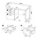 3-Drawer Office Desk in Cappuccino Finish