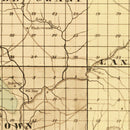 Vintage Map of Grant County, Wisconsin 1857