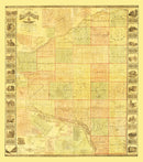 Vintage Map of Grant County, Wisconsin 1868