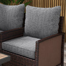 4-Piece Patio Chair Cushion and Back Pillow Set, Seat Replacement Patio, Cushions Set for Outdoor Garden Furniture, Gray