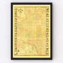 Vintage Map of Grant County, Wisconsin 1868