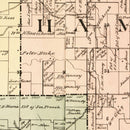 Vintage Map of La Crosse County, Wisconsin 1890