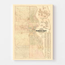 Vintage Map of Milwaukee County, Wisconsin 1893