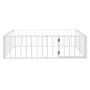 Metal Floor Bed Frame With Fence And Door by Unique Piece Furniture