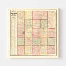 Vintage Map of Monroe County, Wisconsin 1877