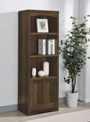 Laughlin 4-shelf Engineered Wood Media Tower Dark Pine