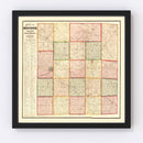 Vintage Map of Monroe County, Wisconsin 1877