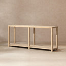 Milo - Console Table With Lower Shelf - Natural by HouseOfZazla