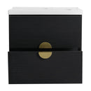 24 Inch Wall-Mounted Bathroom Vanity With Sink, For Small Bathroom (KD-Packing)